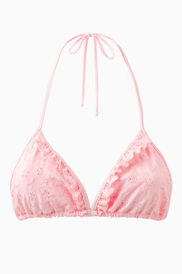 

Camilla Bikini Top in Stretch Nylon, Pink