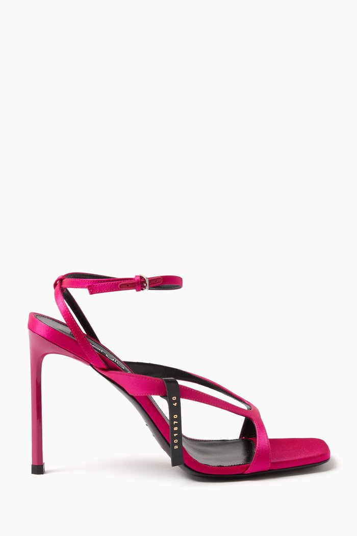 

Aracne 95 Sandal in Crystal Crêpe Satin, Pink