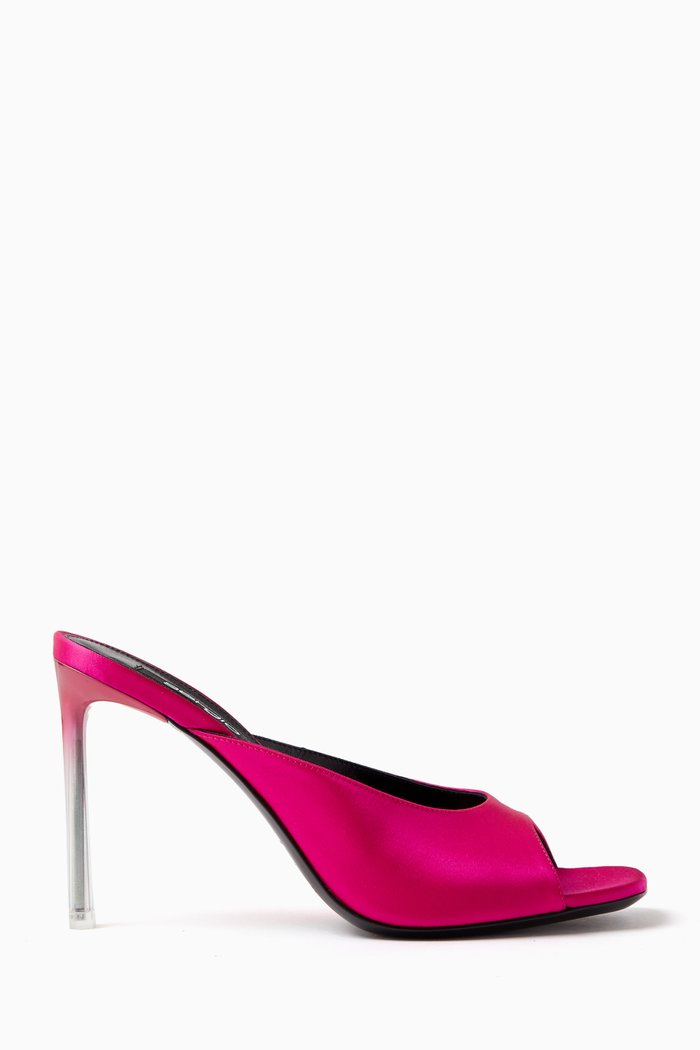 

Liya 95 Slip Mules in Crêpe Satin, Pink