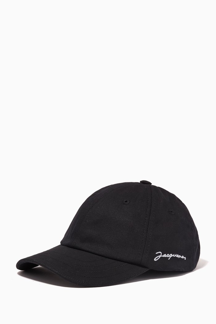 

La Casquette Signature Baseball Cap in Cotton, Black
