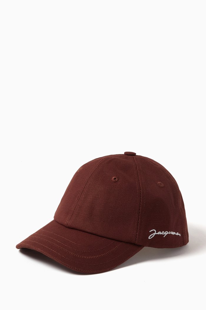 

La Casquette Signature Baseball Cap in Cotton, Brown