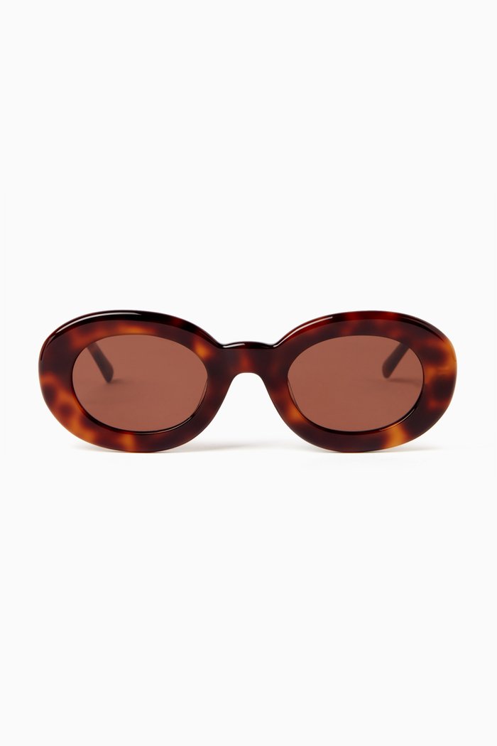 

Les Lunettes Pralu Sunglasses in Acetate, Brown