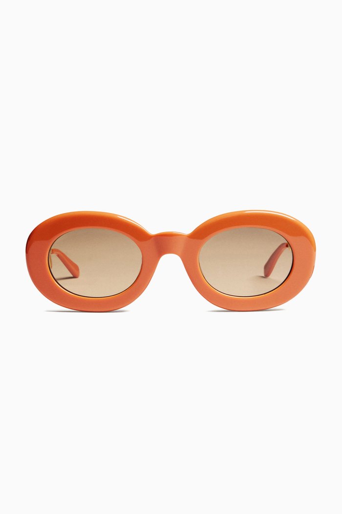 

Les Lunettes Pralu Sunglasses in Acetate, Orange