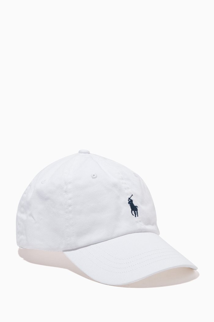 

Logo Sports Cap in Cotton, White