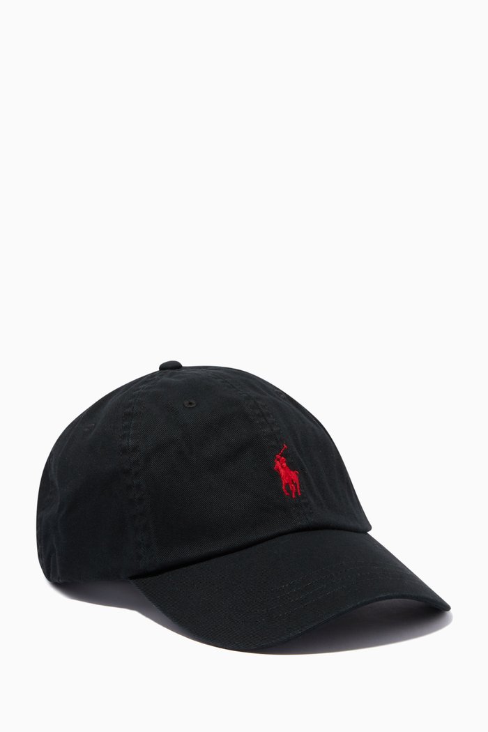

Logo Embroidered Cap in Cotton, Black