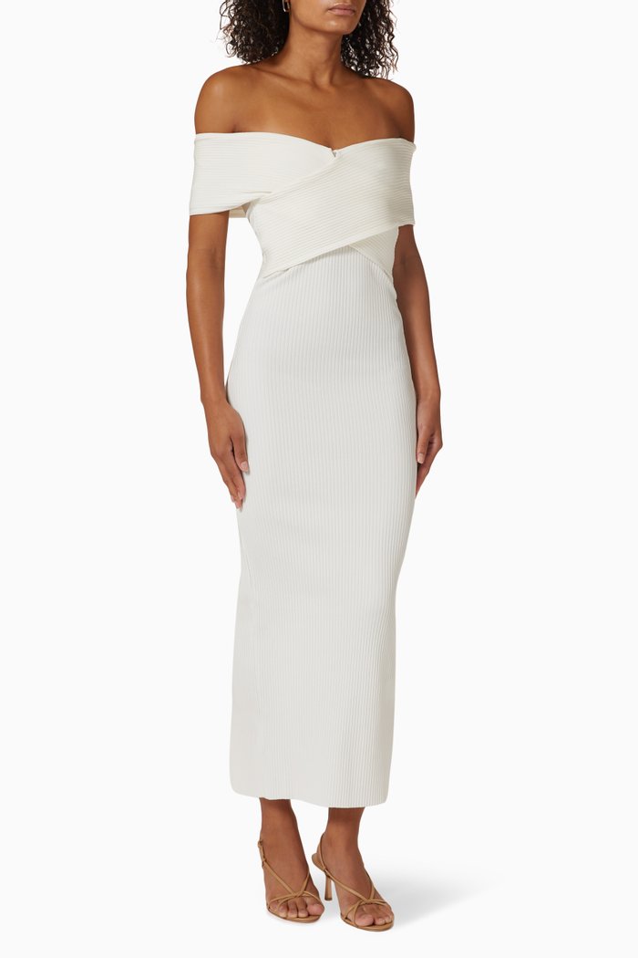 

Python Wrap Dress, White