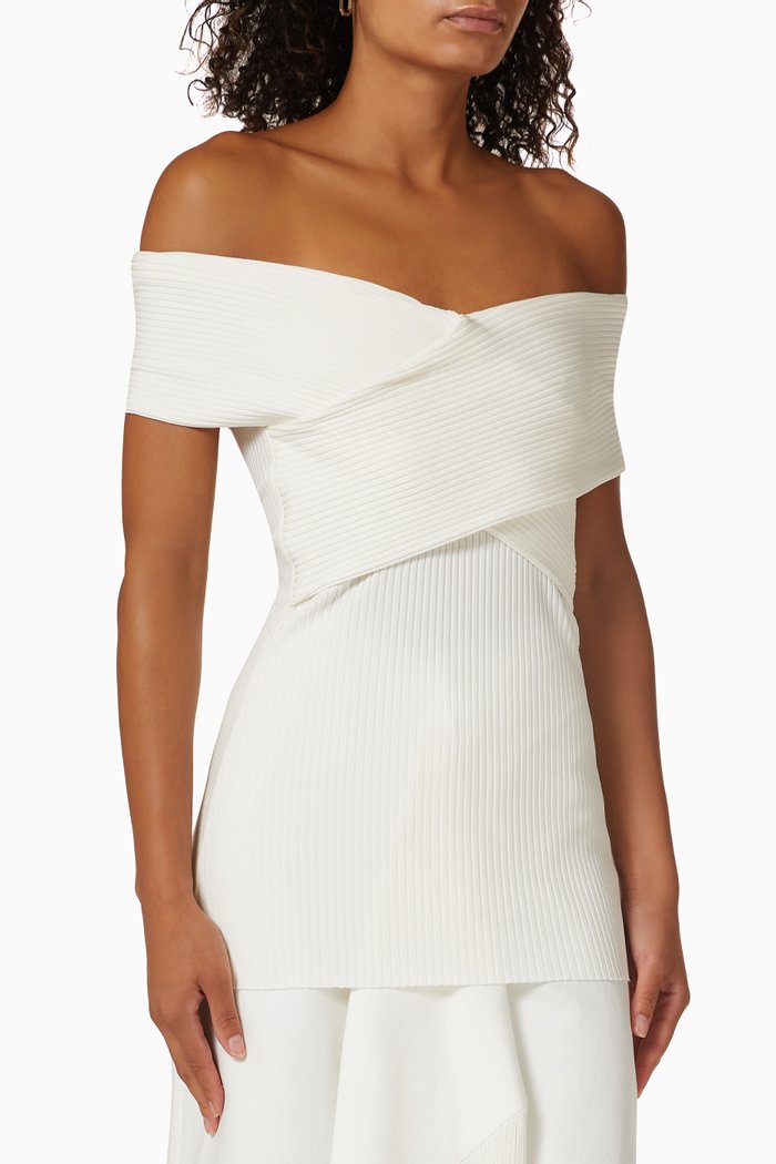 

Python Wrap Top, White