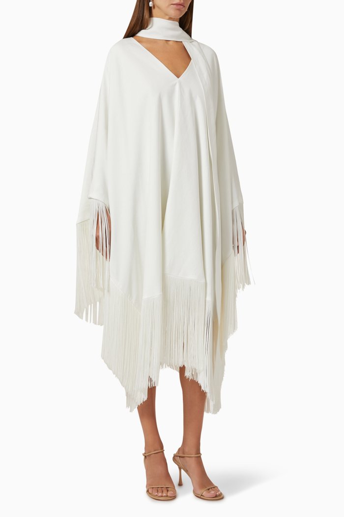 

Acropolis Mini Kaftan in Linen-blend, White