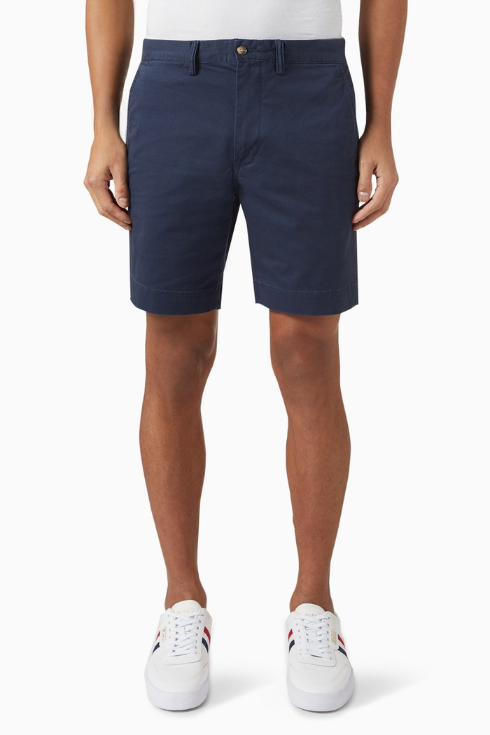 

Straight Fit Shorts in Cotton, Blue