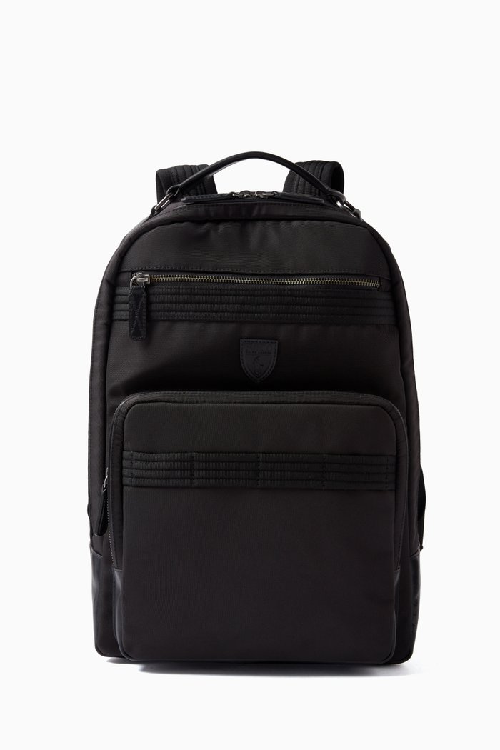 Traveler Backpack in Recycled Fabric, Black