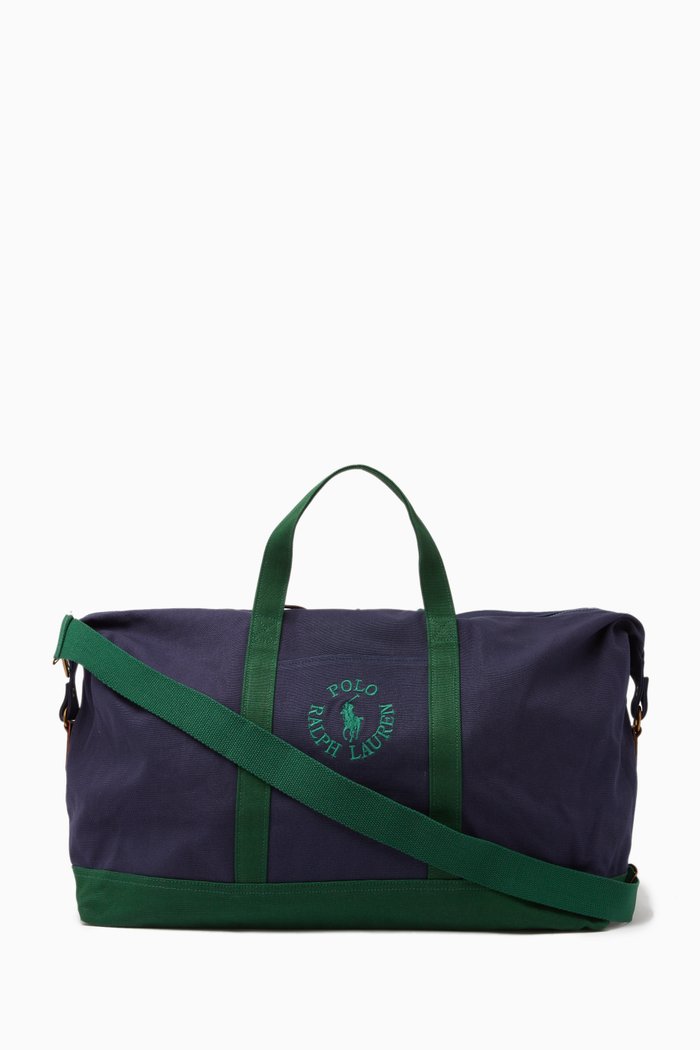 

Logo Duffle Bag in Canvas, Blue
