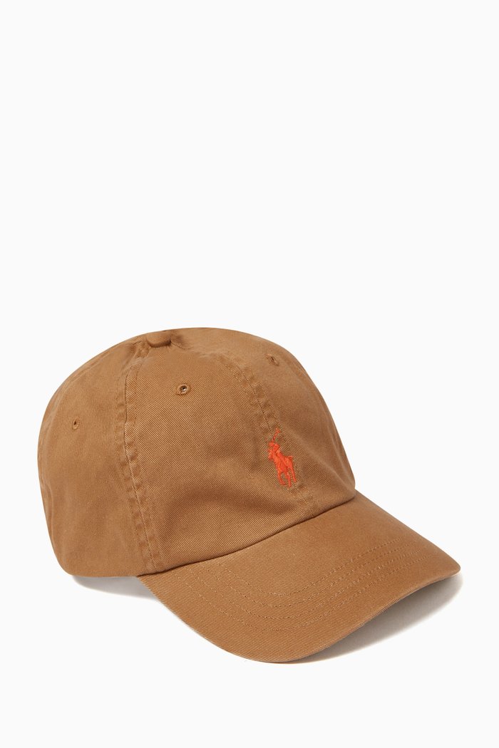 

Logo Sports Cap in Cotton, Brown