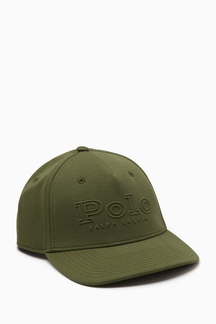 

Embroidered Logo Modern Hat in Cotton, Green
