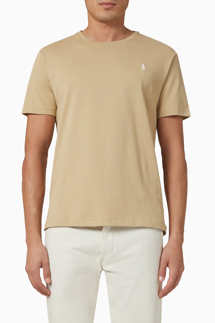 

Slim Fit T-shirt in Cotton Jersey, Neutral