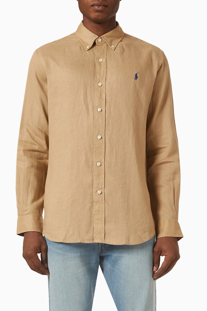 

Sport Shirt in Linen, Neutral