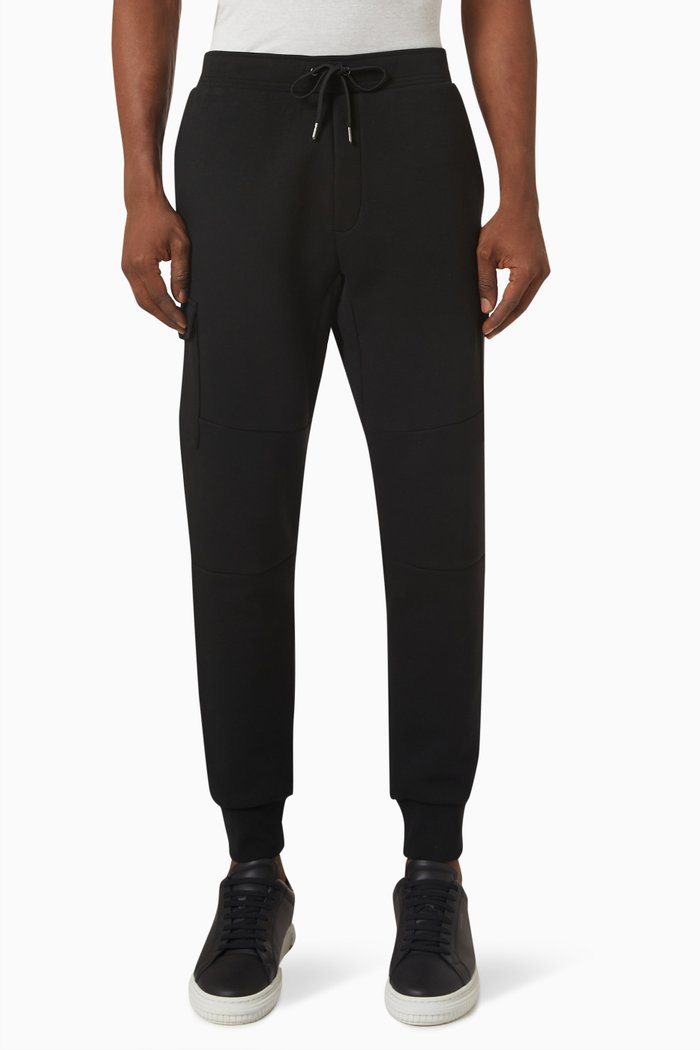 

Cargo Sweatpants in Fleece, Black