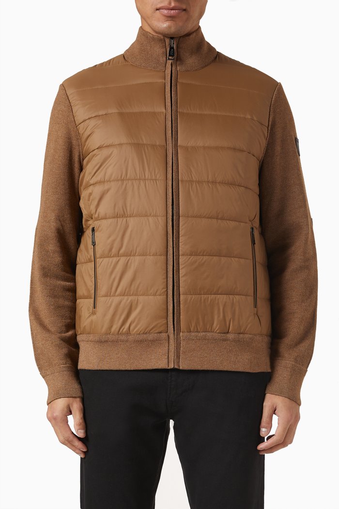 

Puffer Jacket in Padded Nylon, Brown