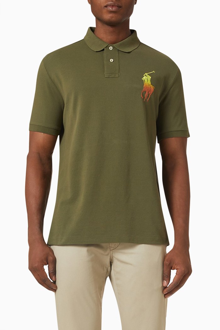 

Logo Polo Shirt in Cotton, Green