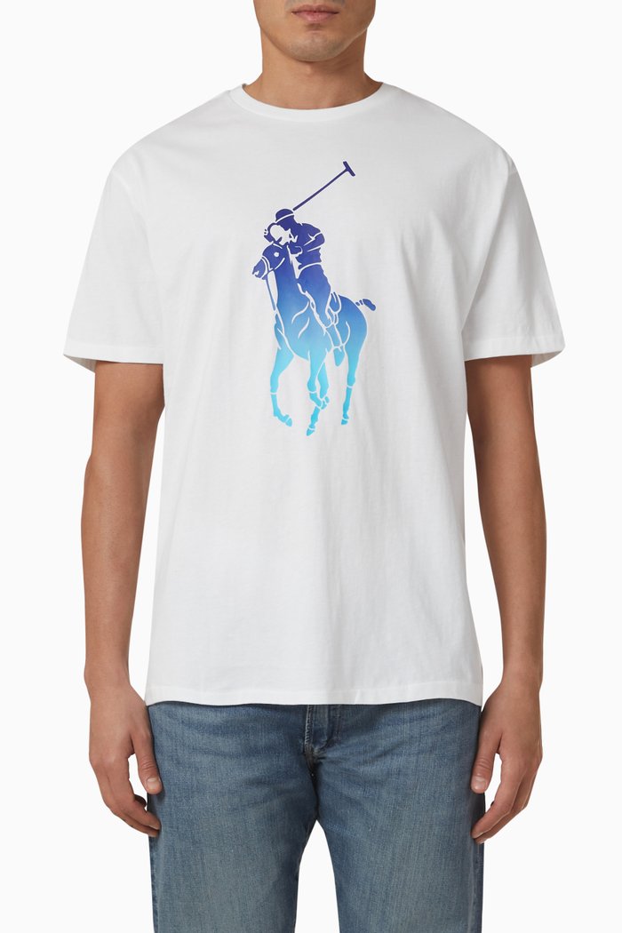 

Logo Graphic Print T-shirt in Cotton, White