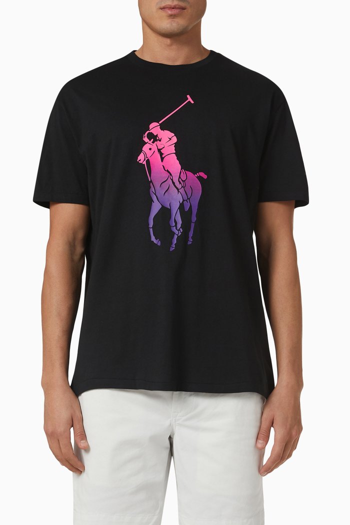 

Logo Graphic Print T-shirt in Cotton, Black