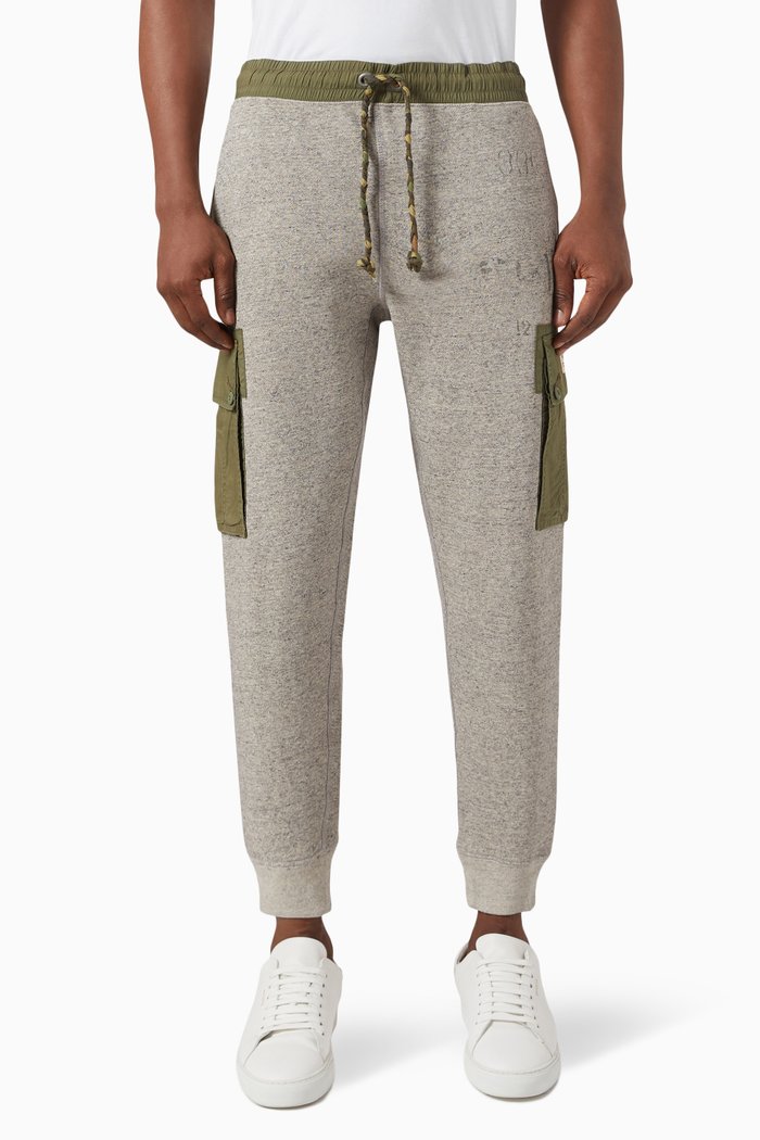 

Athletic Sweatpants in Cotton Blend, Grey