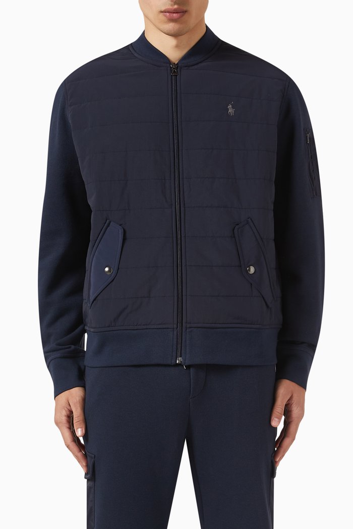 

Zipped Jacket in Padded Nylon, Blue