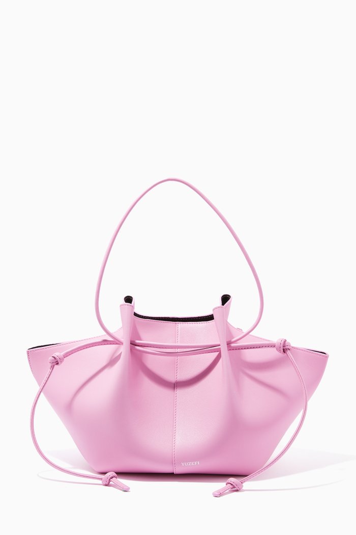 

Small Mochi Tote Bag in Leather, Pink