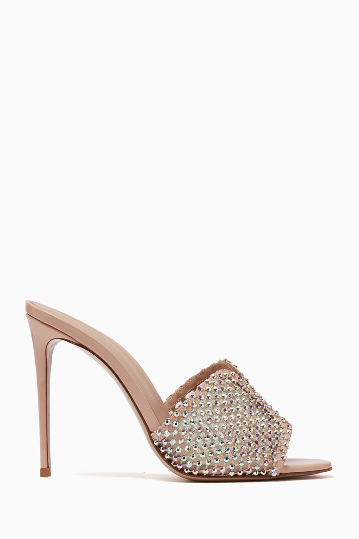 

Gilda 100 Crystal Mesh Mule in Nylon, Neutral