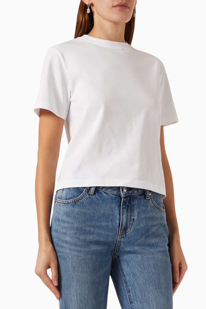 

Saba Slim-fit T-shirt in Cotton, White