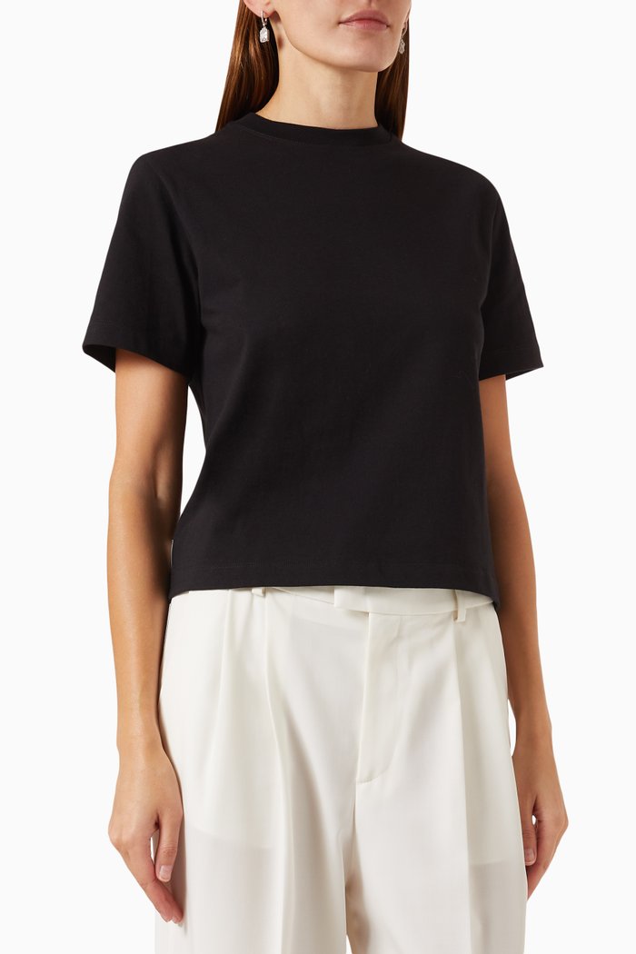 

Saba Slim-fit T-shirt in Cotton, Black