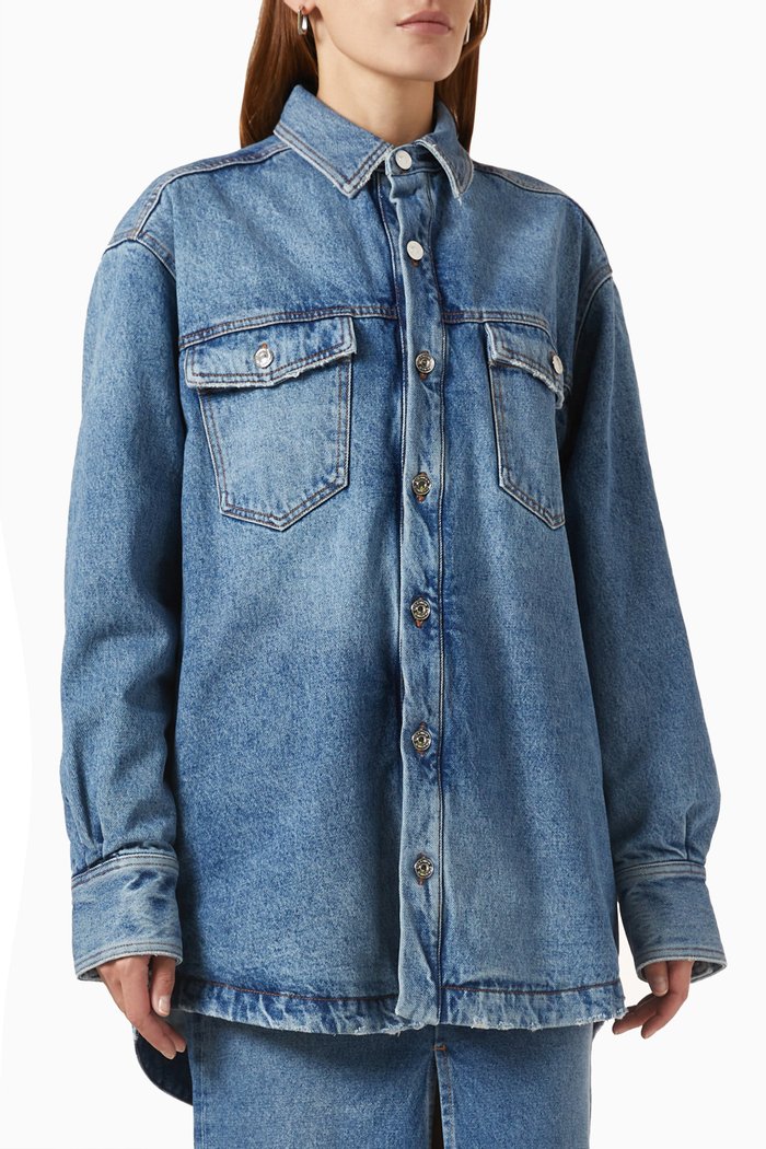 

Liam Padded Jacket in Denim, Blue