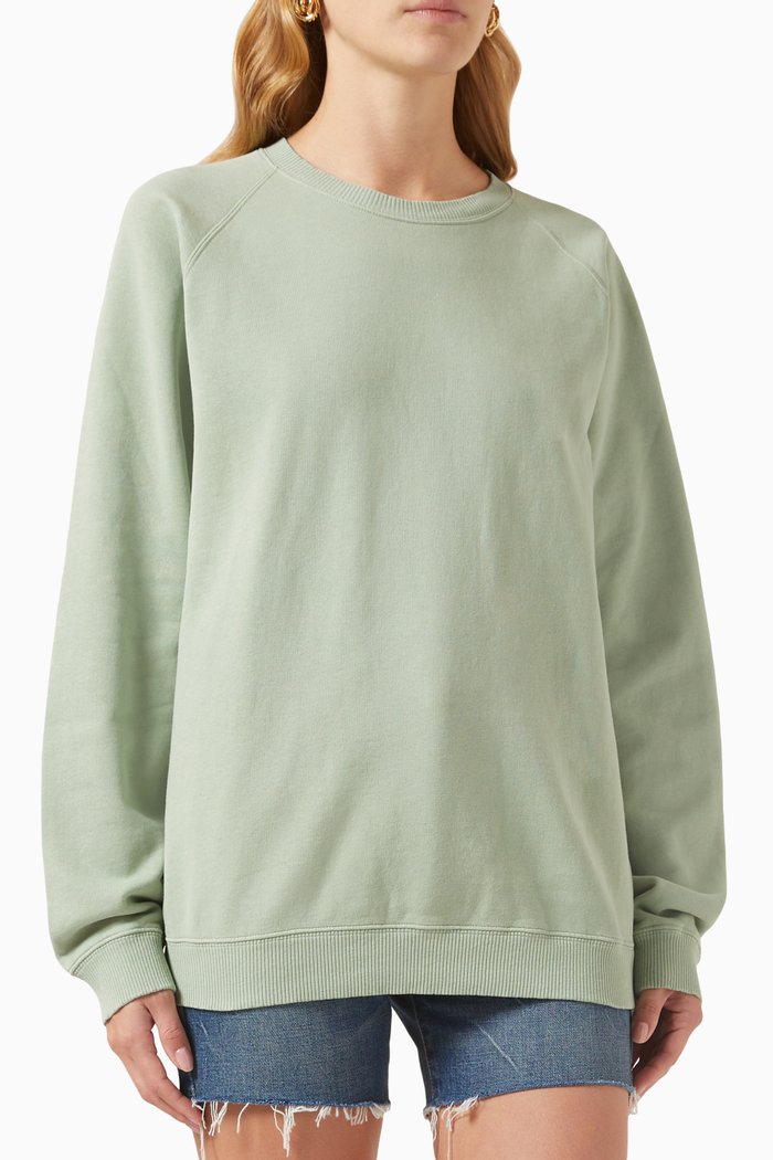 Logo Sweatshirt in Jersey, Green