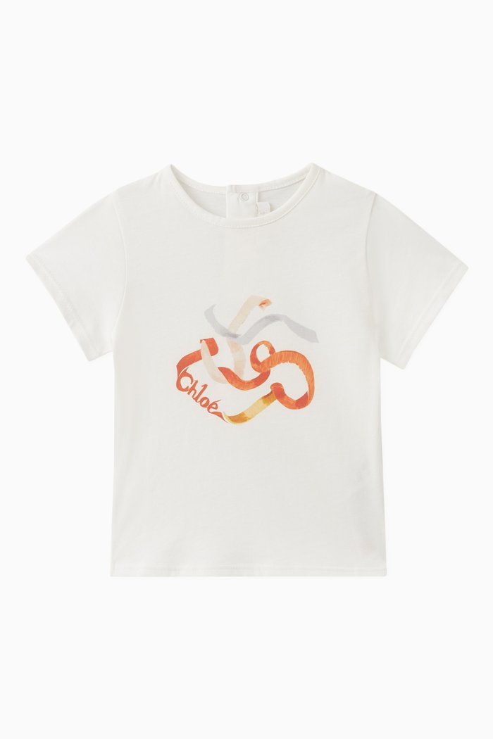 

Graphic Logo-print T-shirt in Cotton-jersey, White