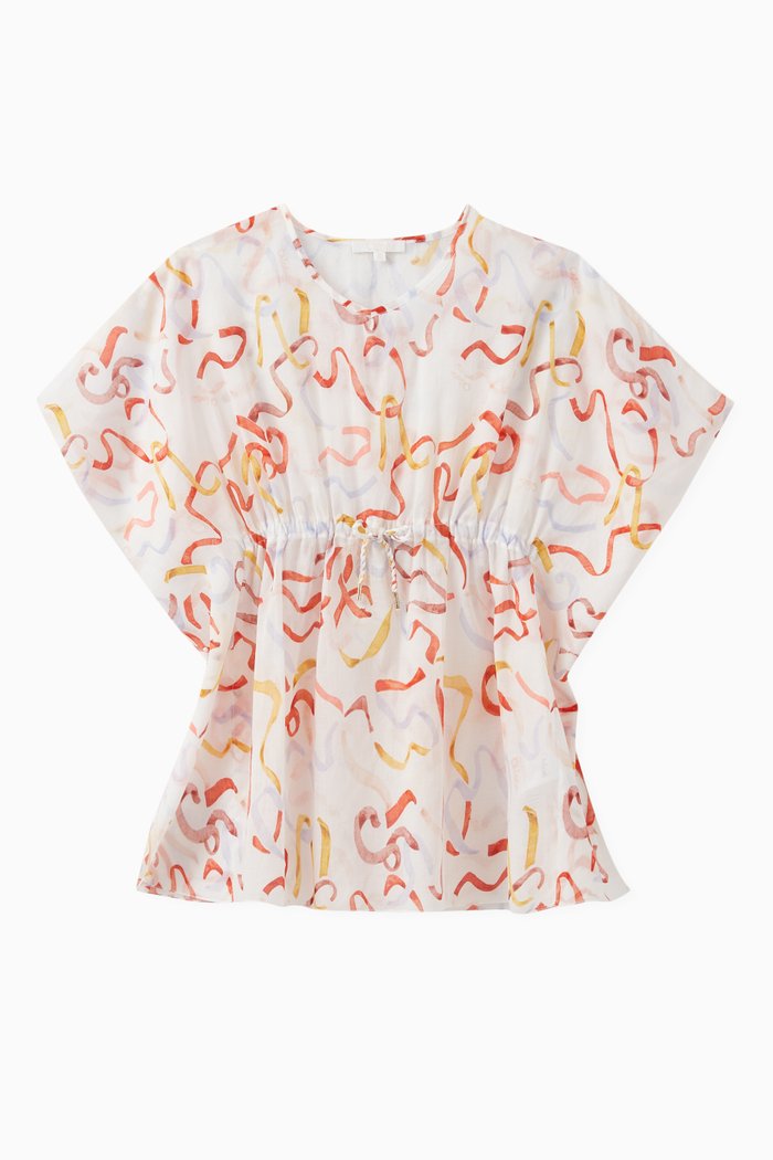 

Ribbon Cover-up in Cotton, White
