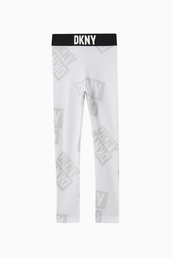 

Metallic-logo print Leggings in Stretch-jersey, White