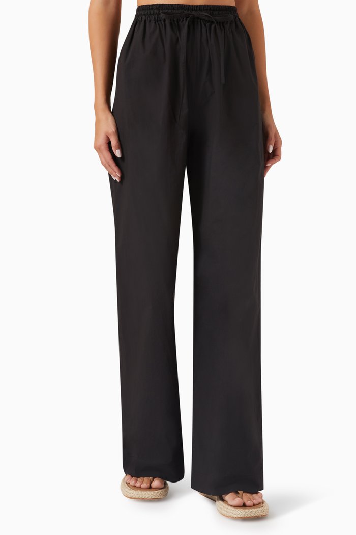 

The Relaxed Pants in Organic Cotton Poplin, Black