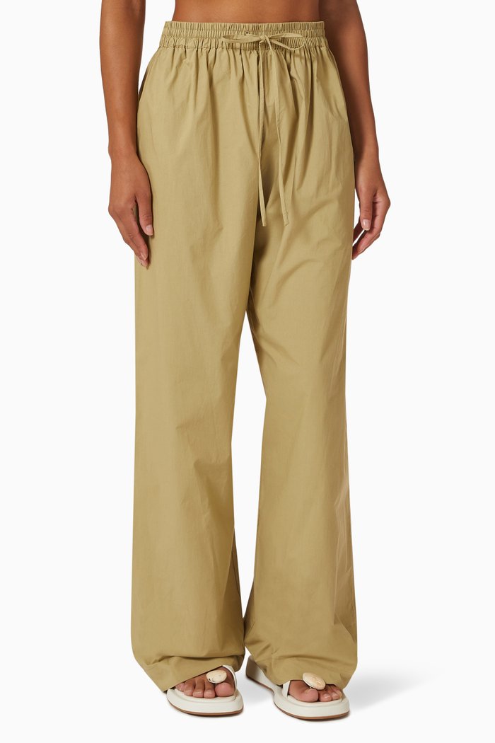 The Relaxed Pants in Organic Cotton Poplin, Green