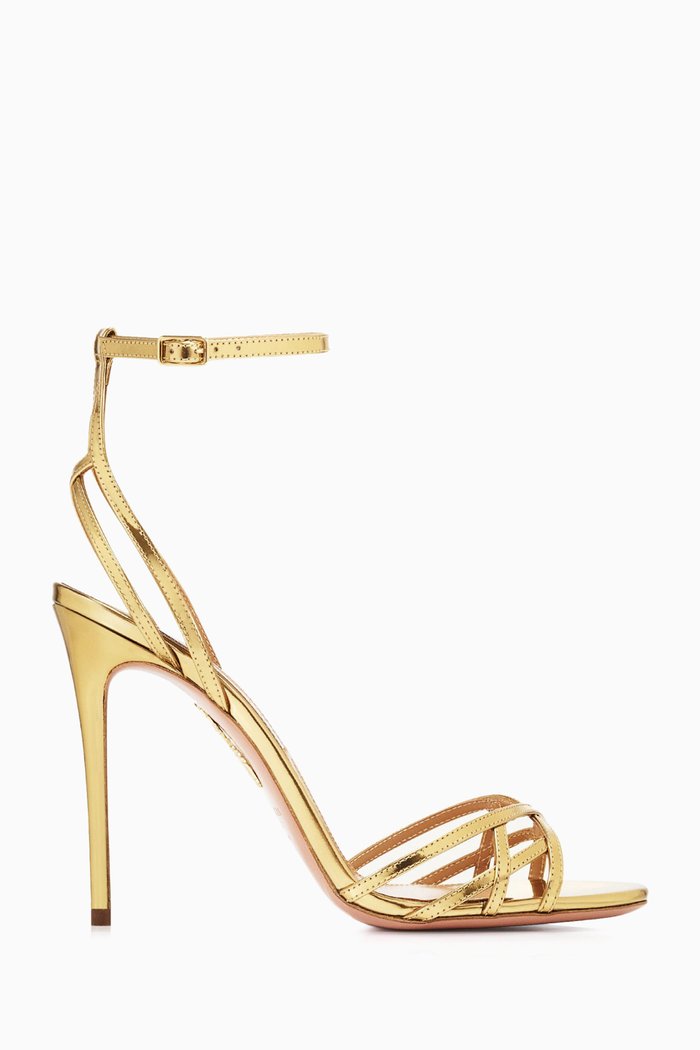 

All I Want Sandals in Metallic Leather, Gold