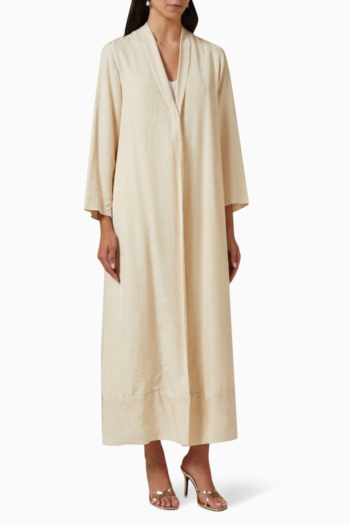 

Long-sleeve Abaya in Chiffon, Neutral