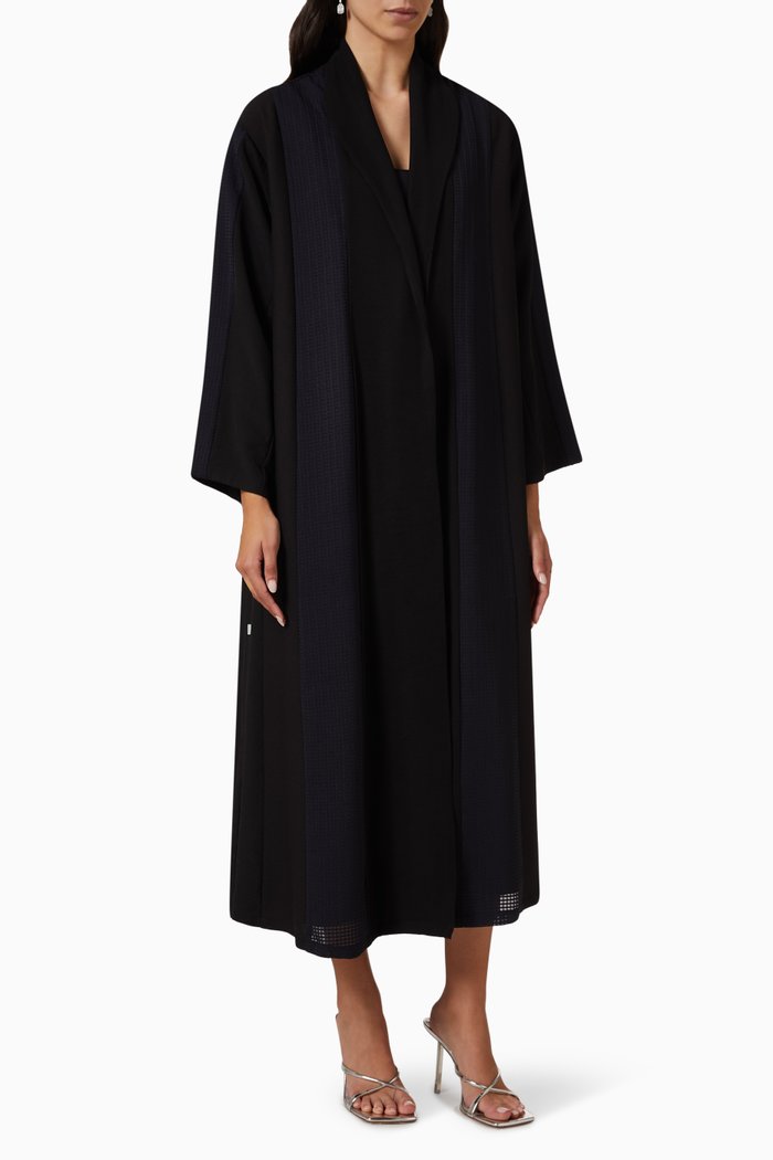 

Panelled Open-front Abaya, Multicolour