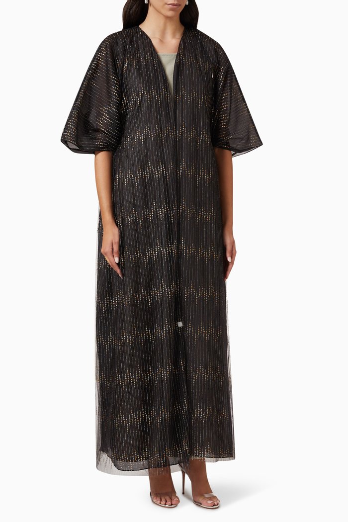 Wedding Embellished Abaya, Black