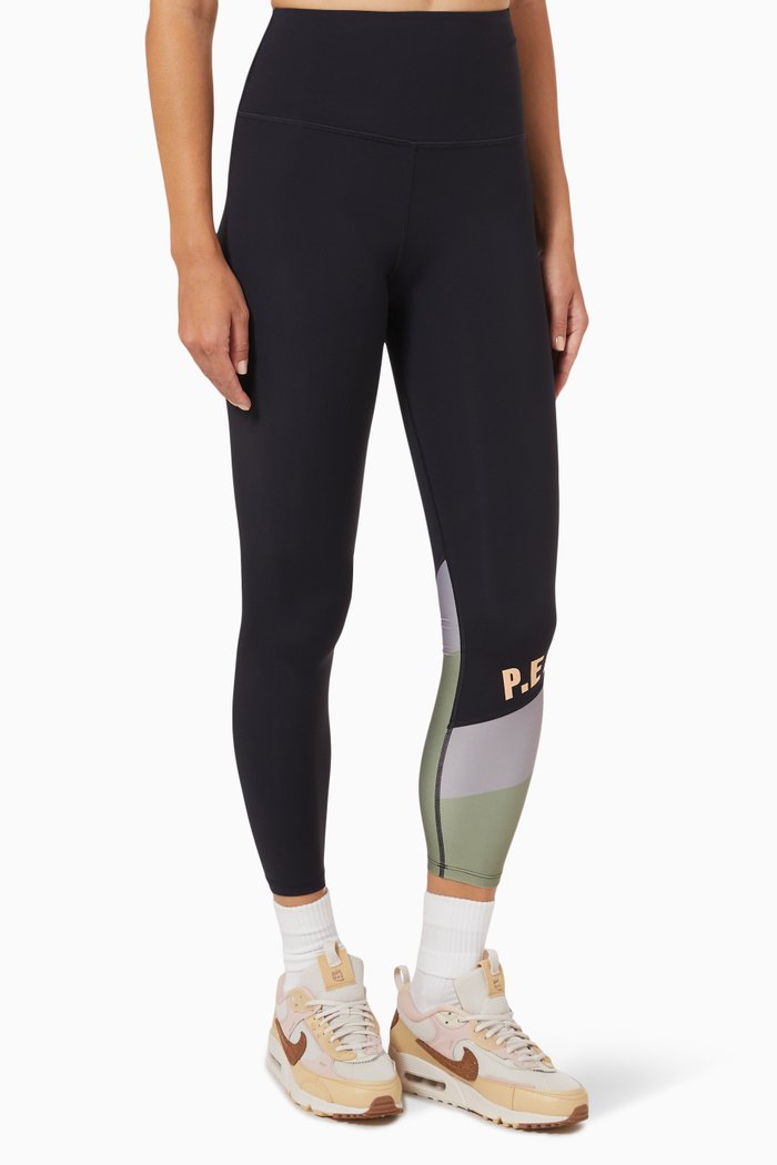 

Reaction High-rise Leggings in Recycled Nylon, Black