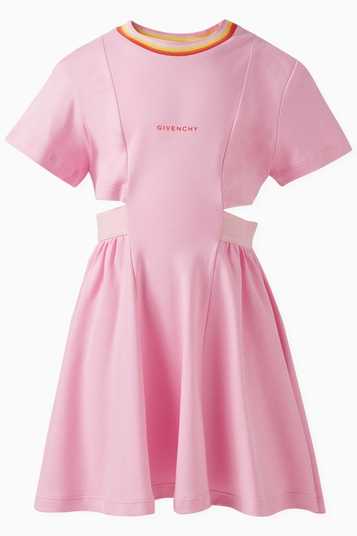 

Logo-print Dress in Cotton, Pink