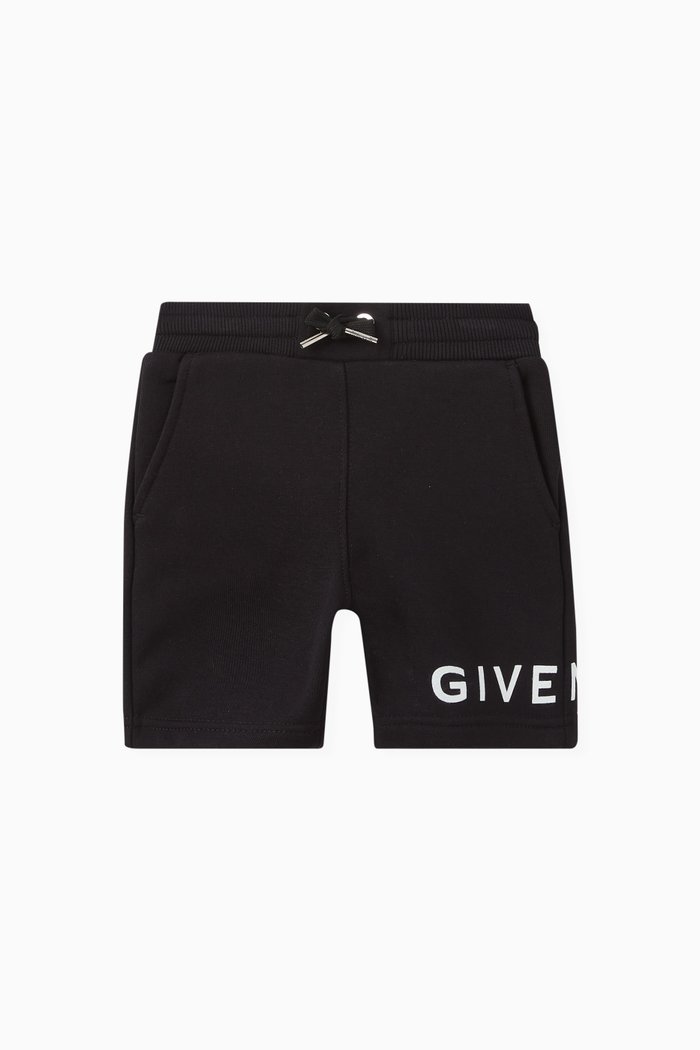 Logo-print Sweatshorts in Cotton-blend, Black