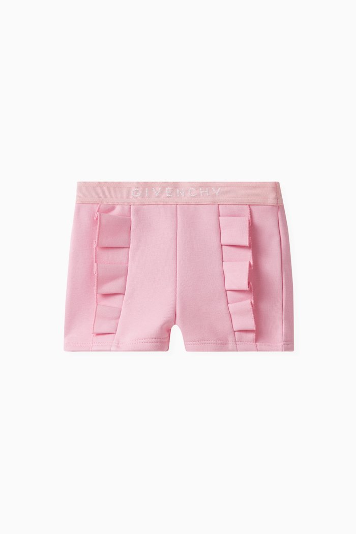 

Ruffle-detailed Shorts in Cotton-blend, Pink