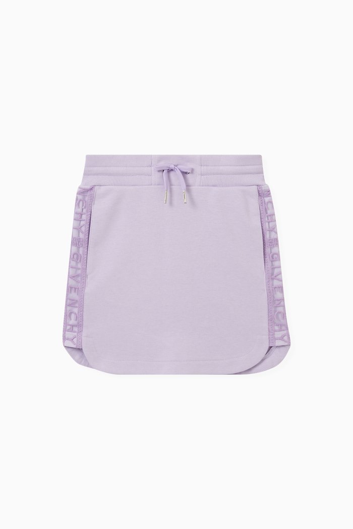 

Logo Skirt in Cotton-blend, Purple
