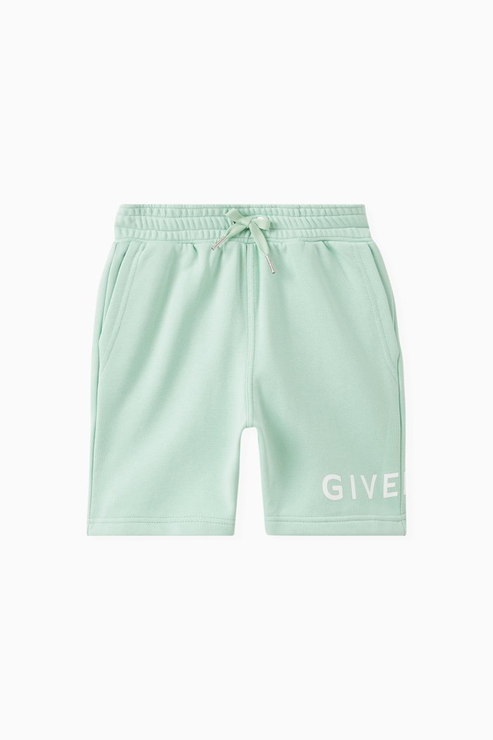 

Logo Detail Shorts in Cotton Blend, Green