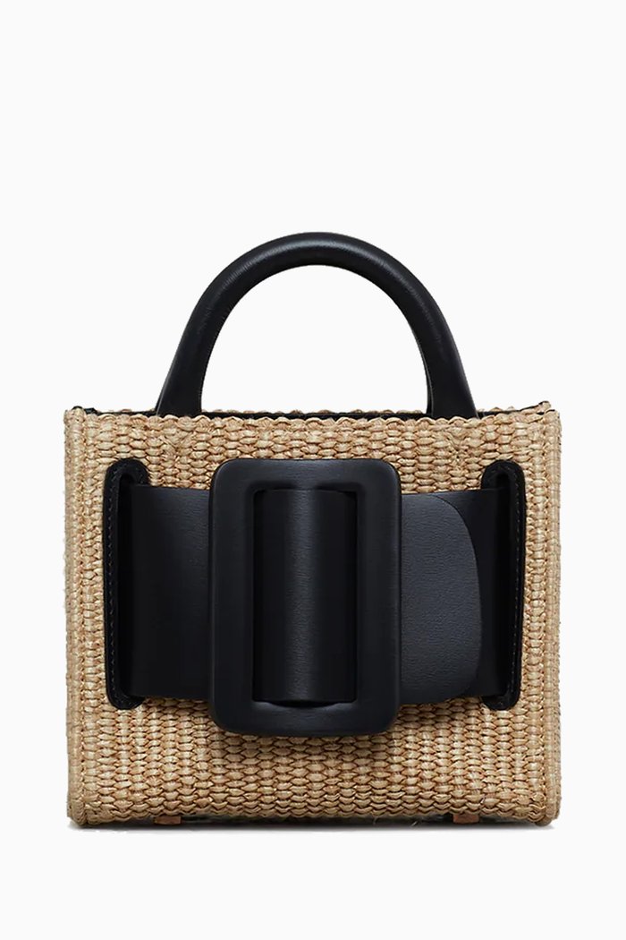 

Bobby 18 Tote Bag in Raffia, Neutral