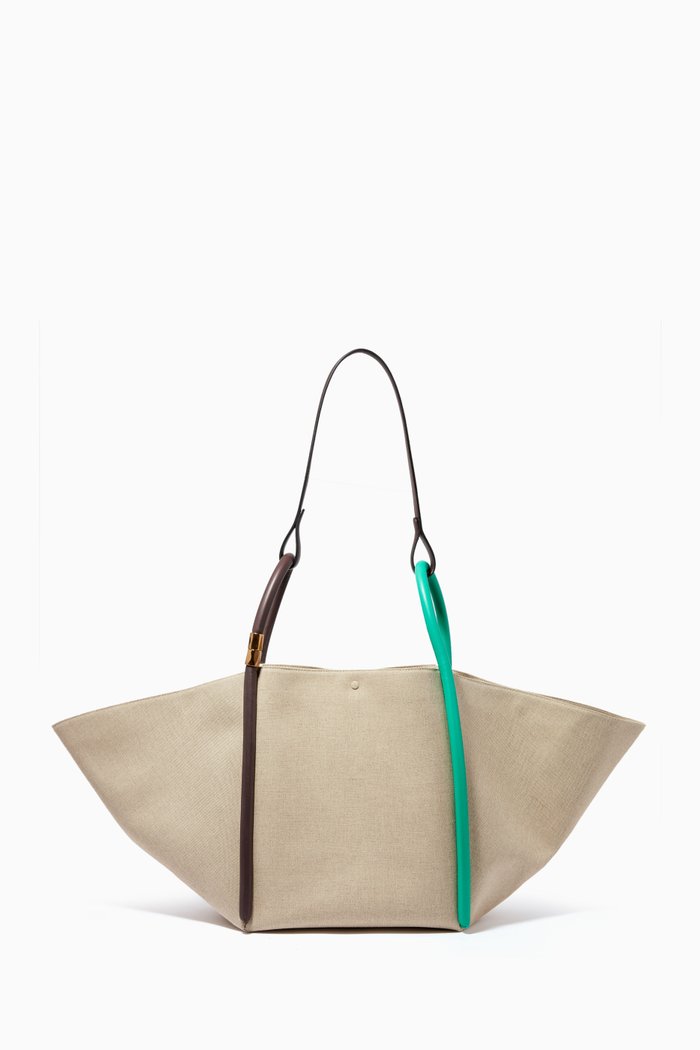 

Lotus 25 Tote Bag in Canvas, Neutral