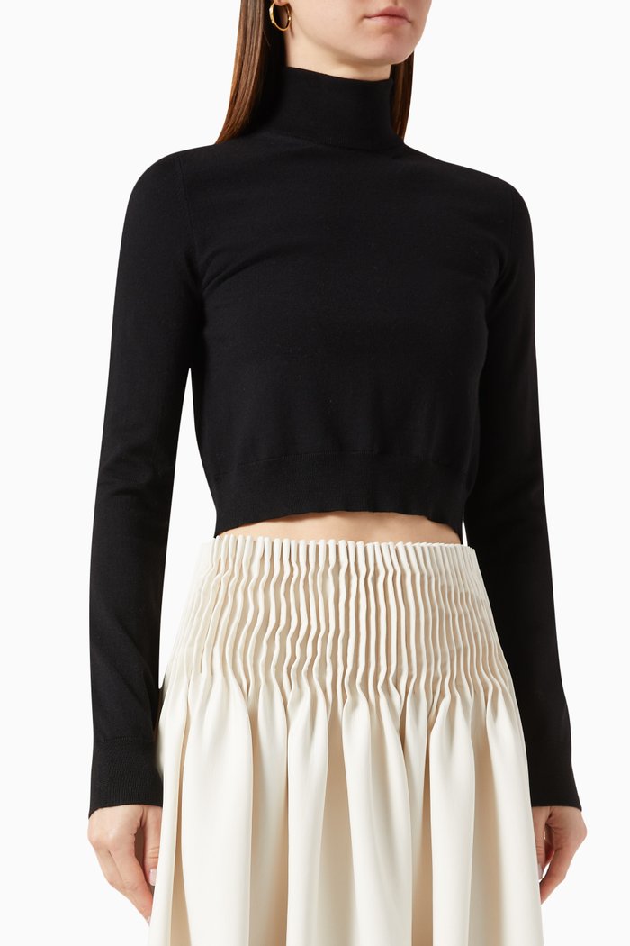 

Balbo Turtleneck Sweater in Wool Blend, Black